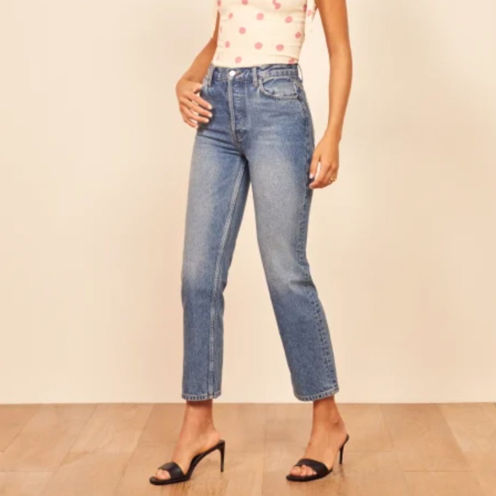 Reformation Cynthia High Rise Crop Jeans